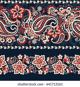 paisley seamless pattern. damask vector background