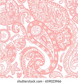 Paisley seamless pattern. damask vector background