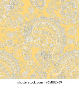 paisley seamless pattern. damask vector background