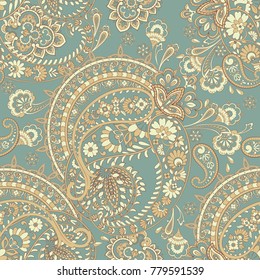 paisley seamless pattern. damask vector background