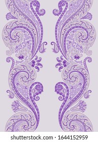 paisley seamless pattern. decorative background for wallpaper, fabric design, print, web, fashion or interior. stylized floral ornaments.