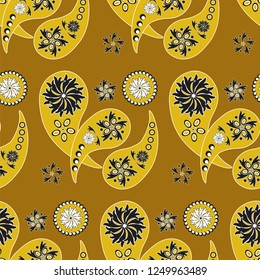 Paisley seamless pattern. Decorative ornament, vector