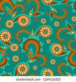 Paisley seamless pattern. Decorative ornament, vector