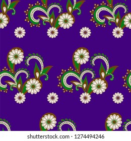 Paisley seamless pattern. Decorative ornament, vector