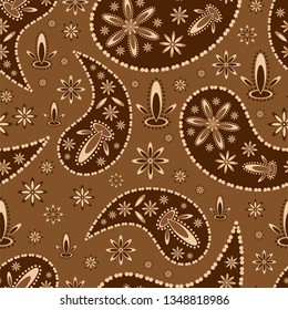 Paisley seamless pattern. Decorative ornament, vector