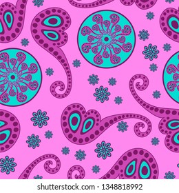 Paisley seamless pattern. Decorative ornament, vector