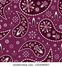 Paisley seamless pattern. Decorative ornament, vector