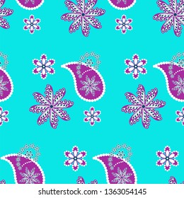 Paisley seamless pattern. Decorative ornament, vector