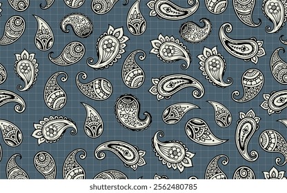 Paisley seamless pattern design creative color floral decorative vector texture vintage retro style repeatitive pattern design