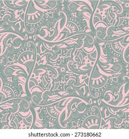 Paisley seamless pattern for design of packaging, paper and textiles. Vector illustration