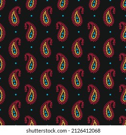 PAISLEY SEAMLESS PATTERN IN EDITABLE VECTOR FILE
