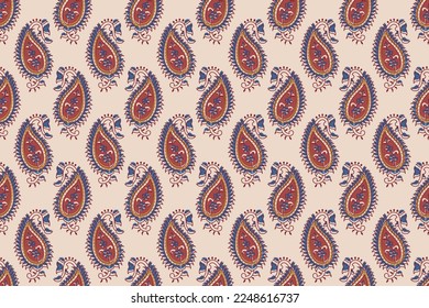 PAISLEY SEAMLESS PATTERN IN  EDITABLE VECTOR FILE