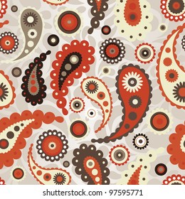Paisley seamless pattern. EPS 8 vector illustration