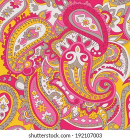 Paisley seamless pattern. Ethnic elements.