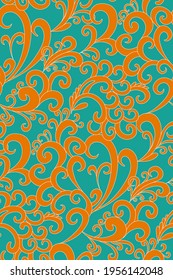 Paisley seamless pattern in ethnic style. Abstract vintage pattern with decorative elements, vector pattern in Oriental style.
