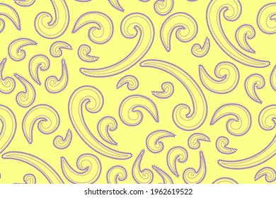 Paisley seamless pattern in ethnic style. Abstract vintage pattern with decorative elements, vector pattern in Oriental style.
