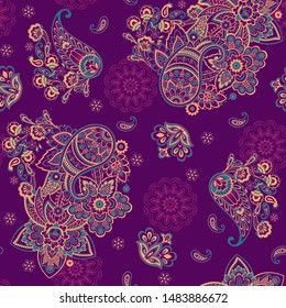 Paisley seamless pattern for fabric design.