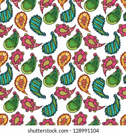 Paisley seamless pattern. Floral background