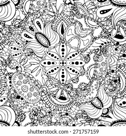 Paisley seamless pattern. Floral background