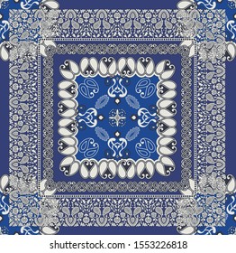 Paisley seamless pattern with flowers in indian style. Wallpaper in the style of Baroque. Seamless paisley, vector indian floral ornament background, damask pattern. Boho apparel art, design back for 