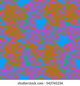 Paisley seamless pattern with flowers in indian style. Vintage decorative seamless floral background pattern. New backdrop for fabric, textile, wrapping paper, card, invitation, wallpaper, web design