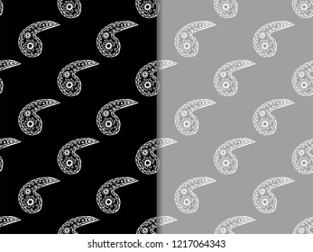 paisley seamless pattern, hand drawn indian cucumber, sketch