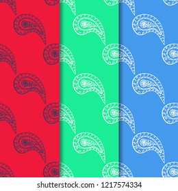 paisley seamless pattern, hand drawn indian cucumber, sketch