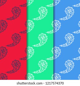 paisley seamless pattern, hand drawn indian cucumber, sketch