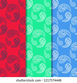paisley seamless pattern, hand drawn indian cucumber, sketch