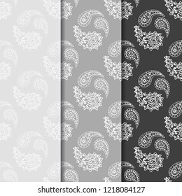 paisley seamless pattern, hand drawn indian cucumber, sketch