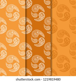 paisley seamless pattern, hand drawn indian cucumber, sketch