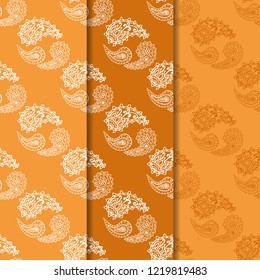 paisley seamless pattern, hand drawn indian cucumber, sketch