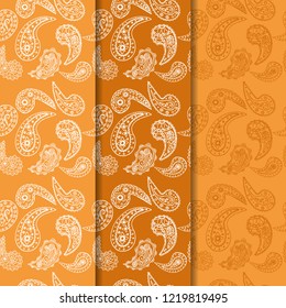 paisley seamless pattern, hand drawn indian cucumber, sketch
