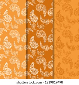 paisley seamless pattern, hand drawn indian cucumber, sketch