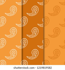 paisley seamless pattern, hand drawn indian cucumber, sketch