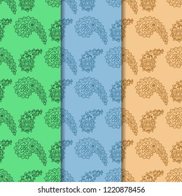 paisley seamless pattern, hand drawn indian cucumber, sketch