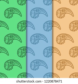 paisley seamless pattern, hand drawn indian cucumber, sketch