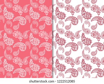 paisley seamless pattern, hand drawn indian cucumber, sketch