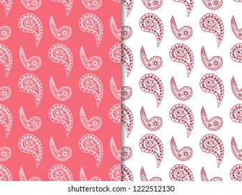paisley seamless pattern, hand drawn indian cucumber, sketch