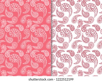 paisley seamless pattern, hand drawn indian cucumber, sketch