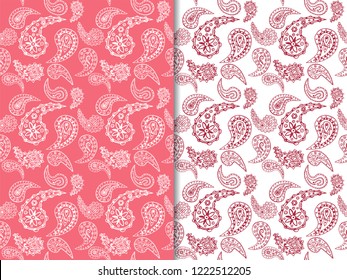paisley seamless pattern, hand drawn indian cucumber, sketch