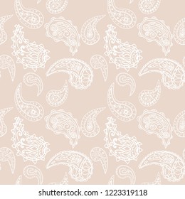 paisley seamless pattern, hand drawn indian cucumber, sketch