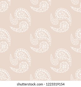 paisley seamless pattern, hand drawn indian cucumber, sketch