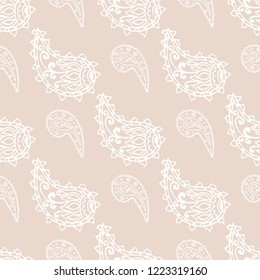 paisley seamless pattern, hand drawn indian cucumber, sketch