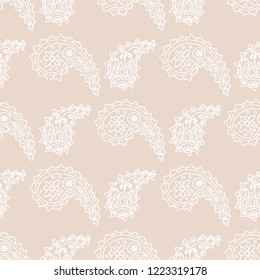 paisley seamless pattern, hand drawn indian cucumber, sketch
