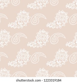 paisley seamless pattern, hand drawn indian cucumber, sketch