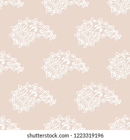 paisley seamless pattern, hand drawn indian cucumber, sketch