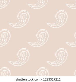 paisley seamless pattern, hand drawn indian cucumber, sketch