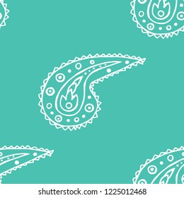 paisley seamless pattern, hand drawn indian cucumber, sketch
