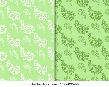 paisley seamless pattern, hand drawn indian cucumber, sketch